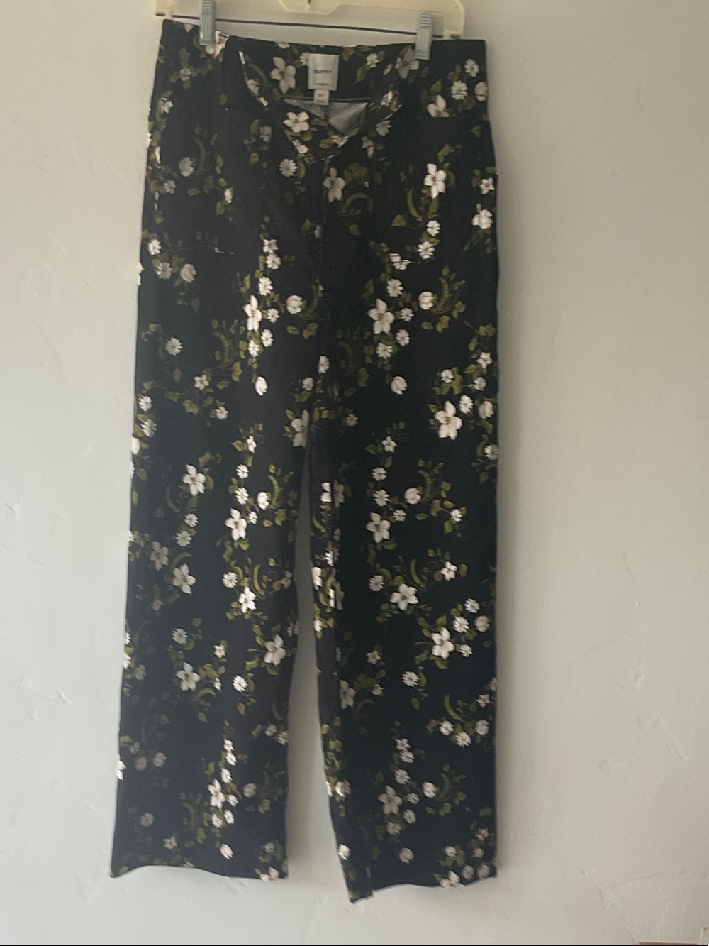 Maeve Black Floral Button-Front Skirt